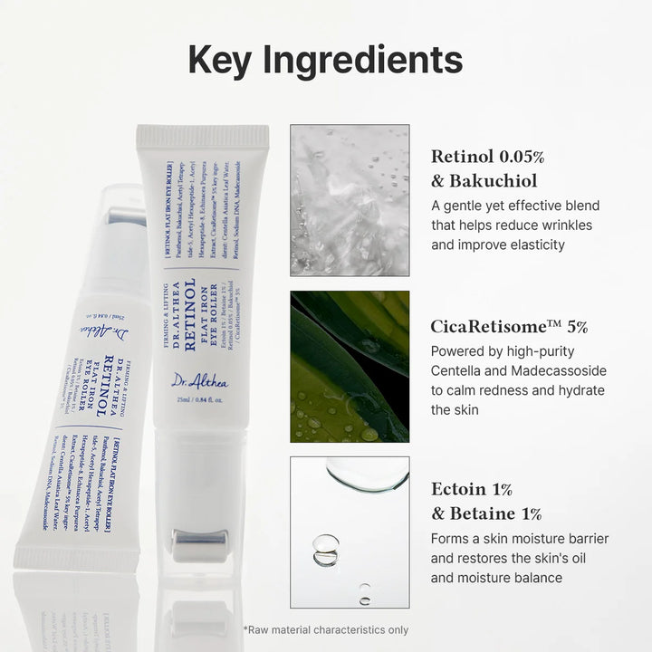 Dr. Althea - Retinol Flat Iron Eye Roller 25ml - Roller con Retinol, Bakuchiol y PDRN GUA SHA