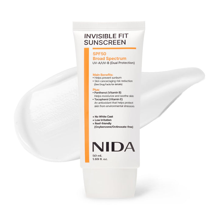 NIDA - Protector Solar Invisible Sun Cream 50ml SPF50+ PA++++ sin Residuo Blanco