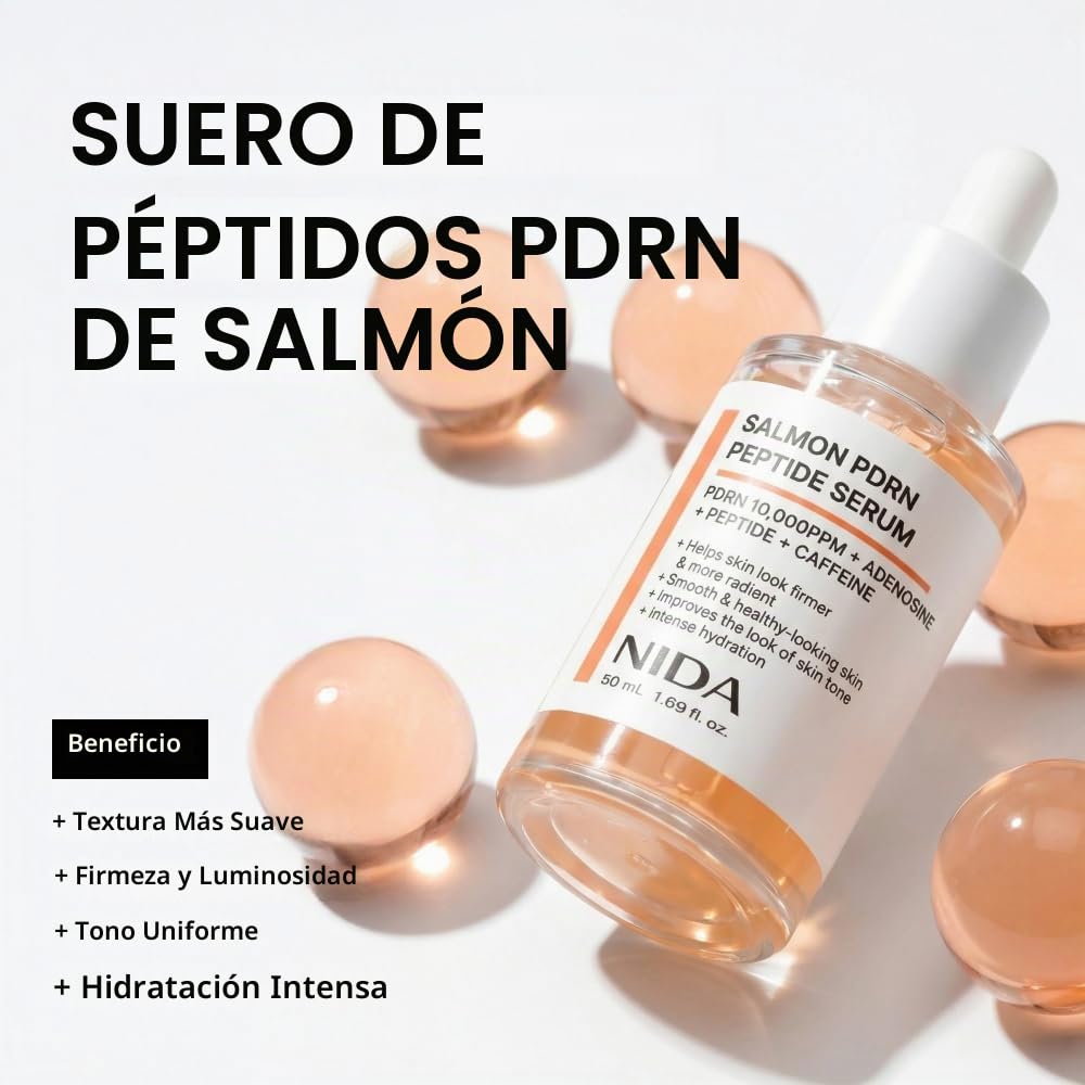NIDA - Salmon PDRN Peptide Serum 50ml - Firmeza y Luminosidad con Complejo de Péptidos