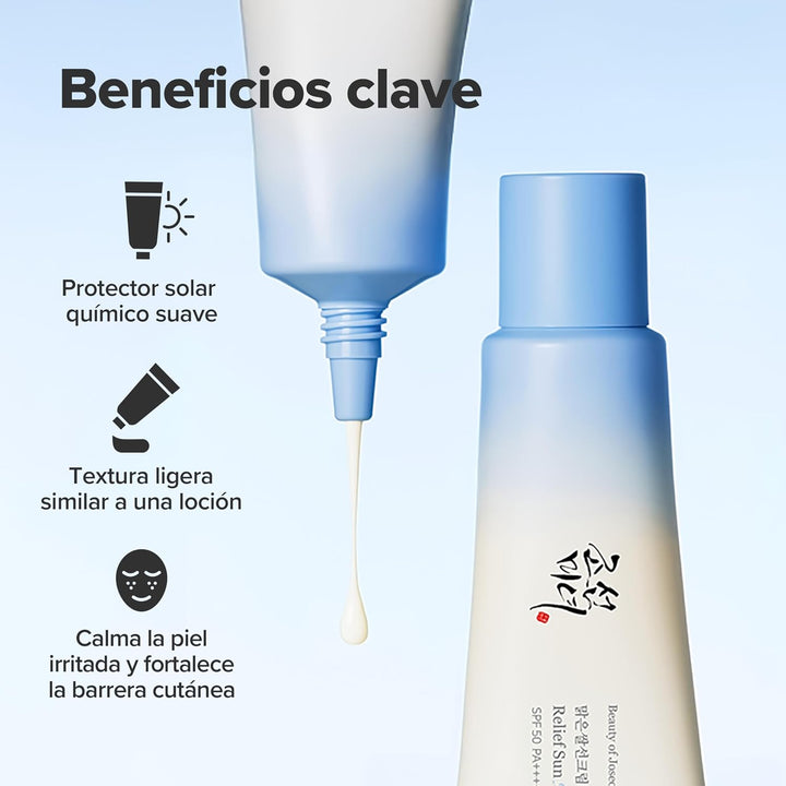 Beauty of Joseon - Protector Solar Ligero - Relief Sun Aqua-Fresh Rice + B5 50ml SPF50+ PA++++ -