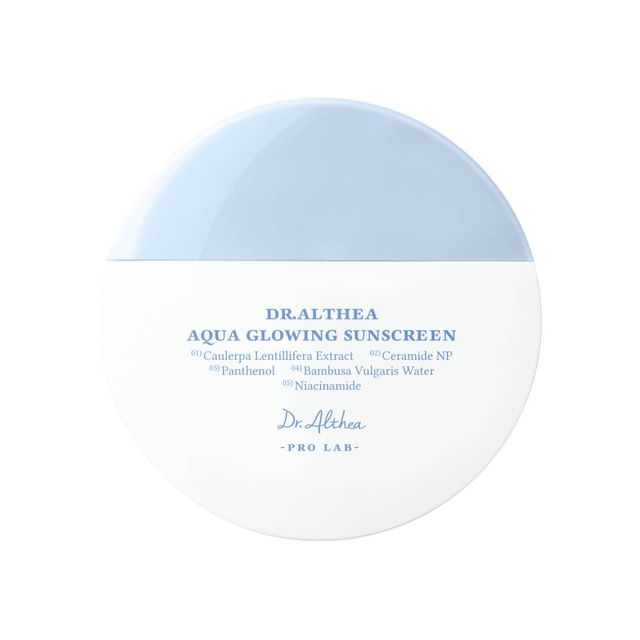 Dr. Althea Aqua Glowing Sunscreen SPF50+ PA++++ 45 ml - protector solar hidratante con niacinamida y ceramidas