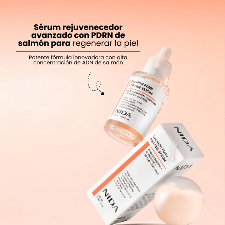NIDA - Salmon PDRN Peptide Serum 50ml - Firmeza y Luminosidad con Complejo de Péptidos
