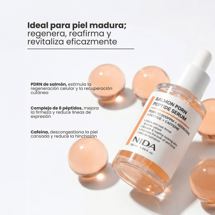 NIDA - Salmon PDRN Peptide Serum 50ml - Firmeza y Luminosidad con Complejo de Péptidos