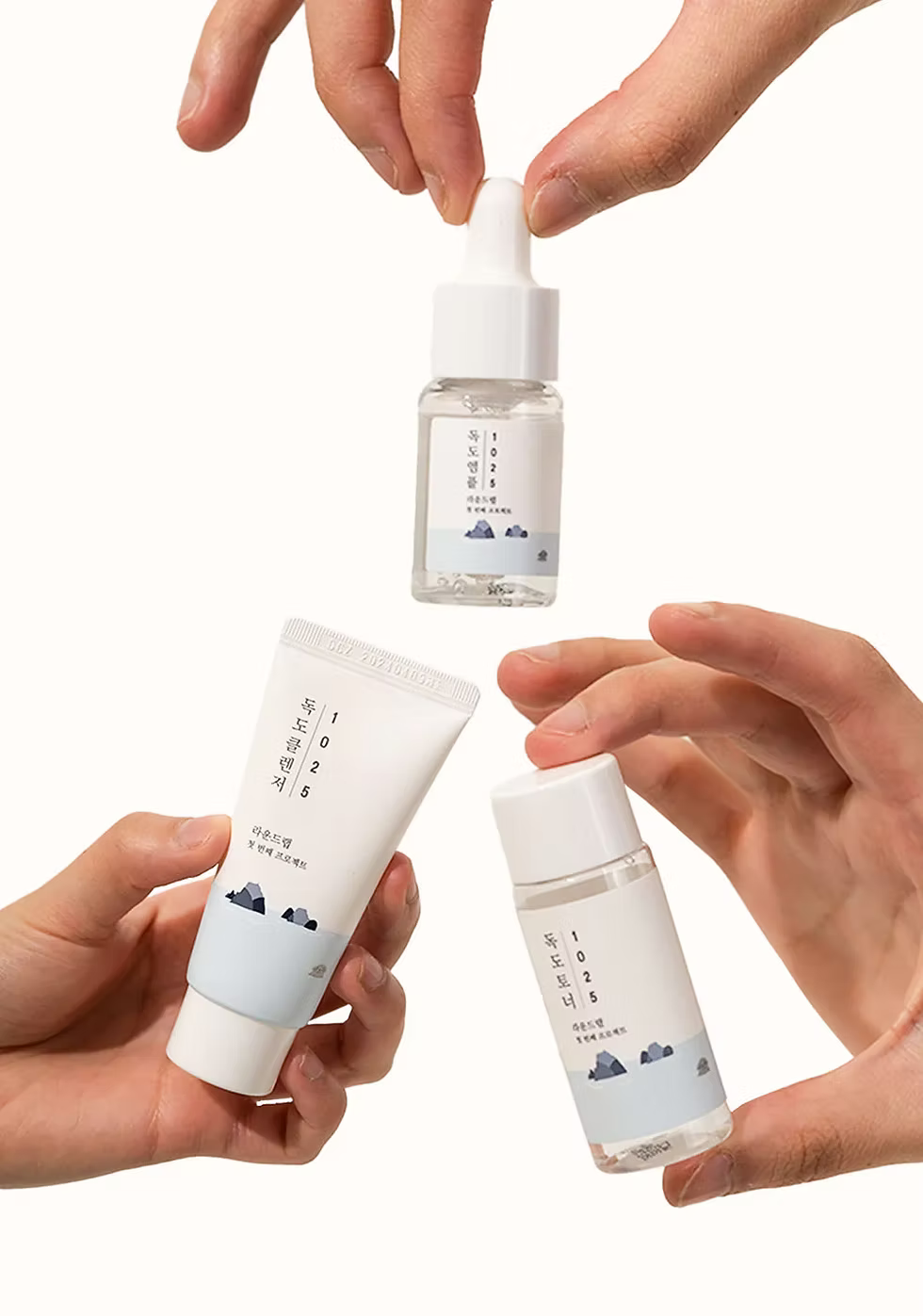 Round Lab - Kit de Regalo 1025 Dokdo (Limpiador 30ml, Tónico 20ml, Serum 10ml y Crema 10ml)