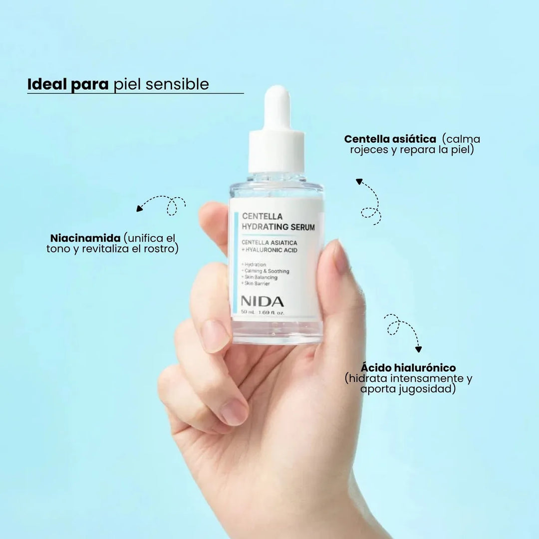 NIDA Cica-Hyal Hydrating Serum 50ml - Centella e Hidratación Calmante