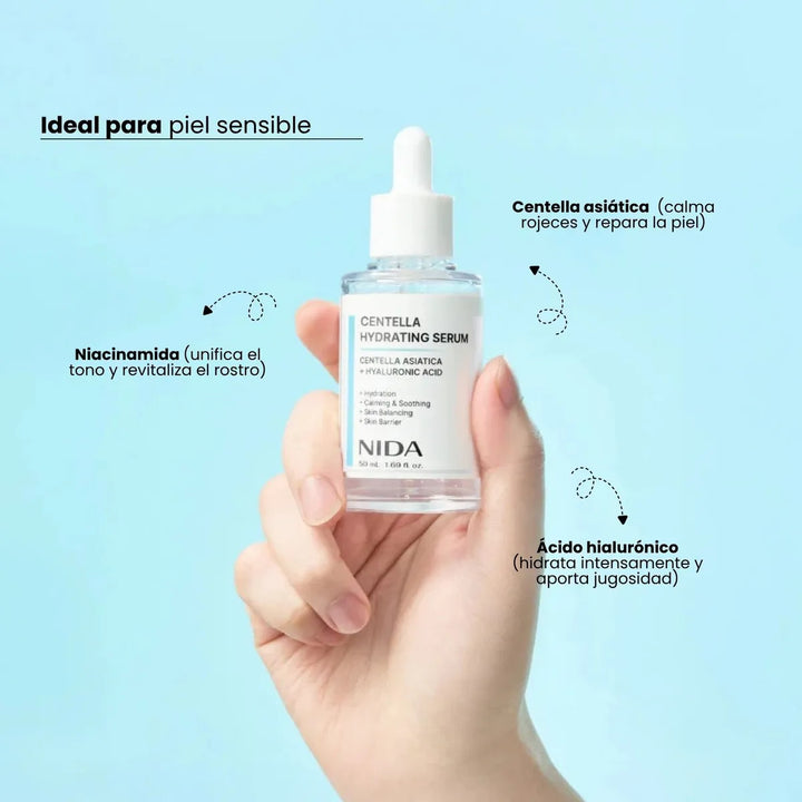 NIDA Cica-Hyal Hydrating Serum 50ml - Centella e Hidratación Calmante