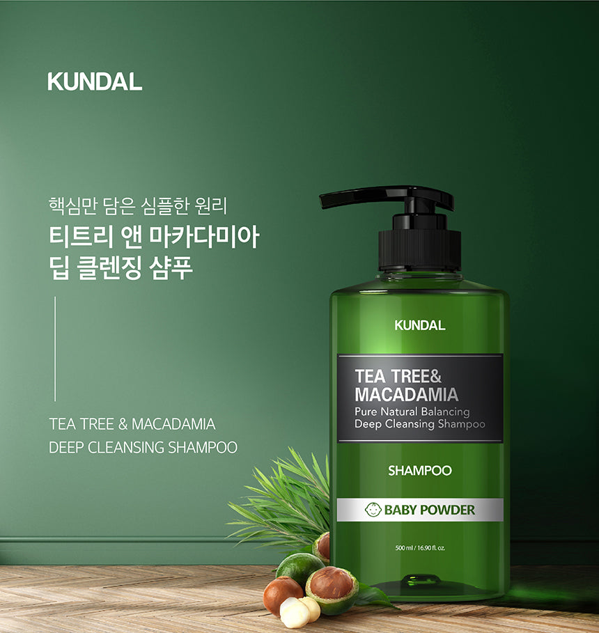 Kundal - Shampoo de Limpieza Profunda, Árbol Té Macadamia | Knatural